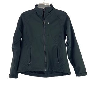 Double Diamond Black Soft Shell Full Zip Jacket